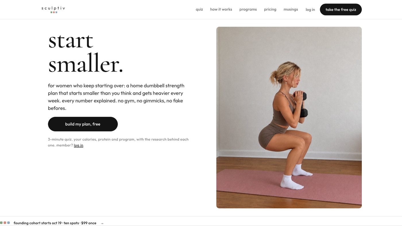 SCULPTiv homepage